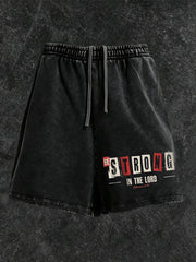 Men's Christian GYM Print Casual Shorts