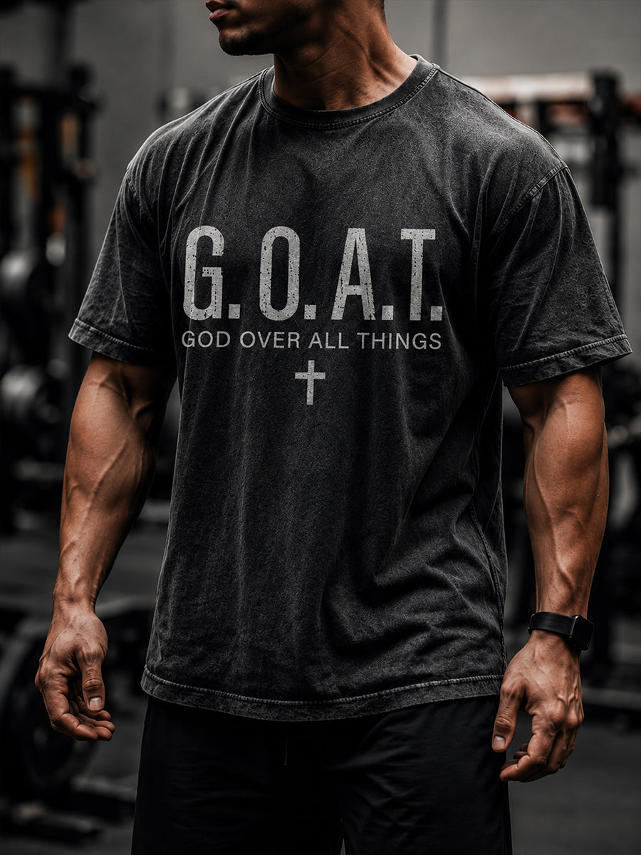 Men's Christian GYM Print Short Sleeves T-shirt