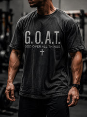Men's Christian GYM Print Short Sleeves T-shirt