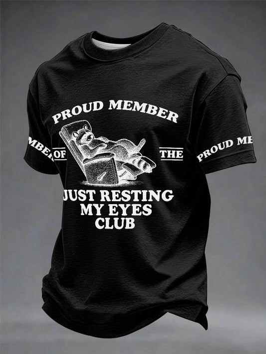 Men's “Just Resting My Eyes Club ” Father's Day Fun Casual T-shirt