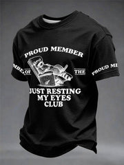 Men's “Just Resting My Eyes Club ” Father's Day Fun Casual T-shirt