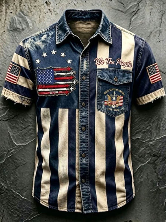 Men'S 250Th Anniversary National Faith Print Shirt