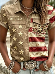 Women's 250Th Anniversary National Faith Print Shirt