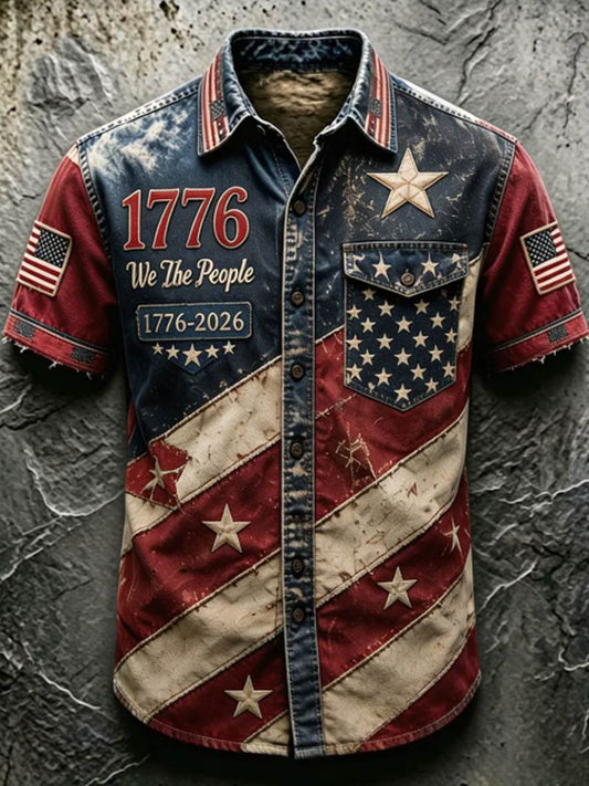 Men's 250Th Anniversary National Faith Print Shirt