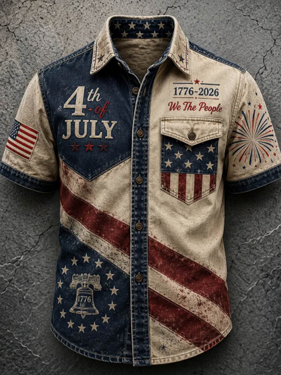 Men's 250Th Anniversary National Faith Print Shirt