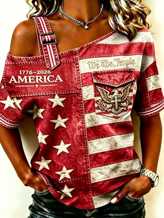Women's 250Th Anniversary National Faith Print Shirt