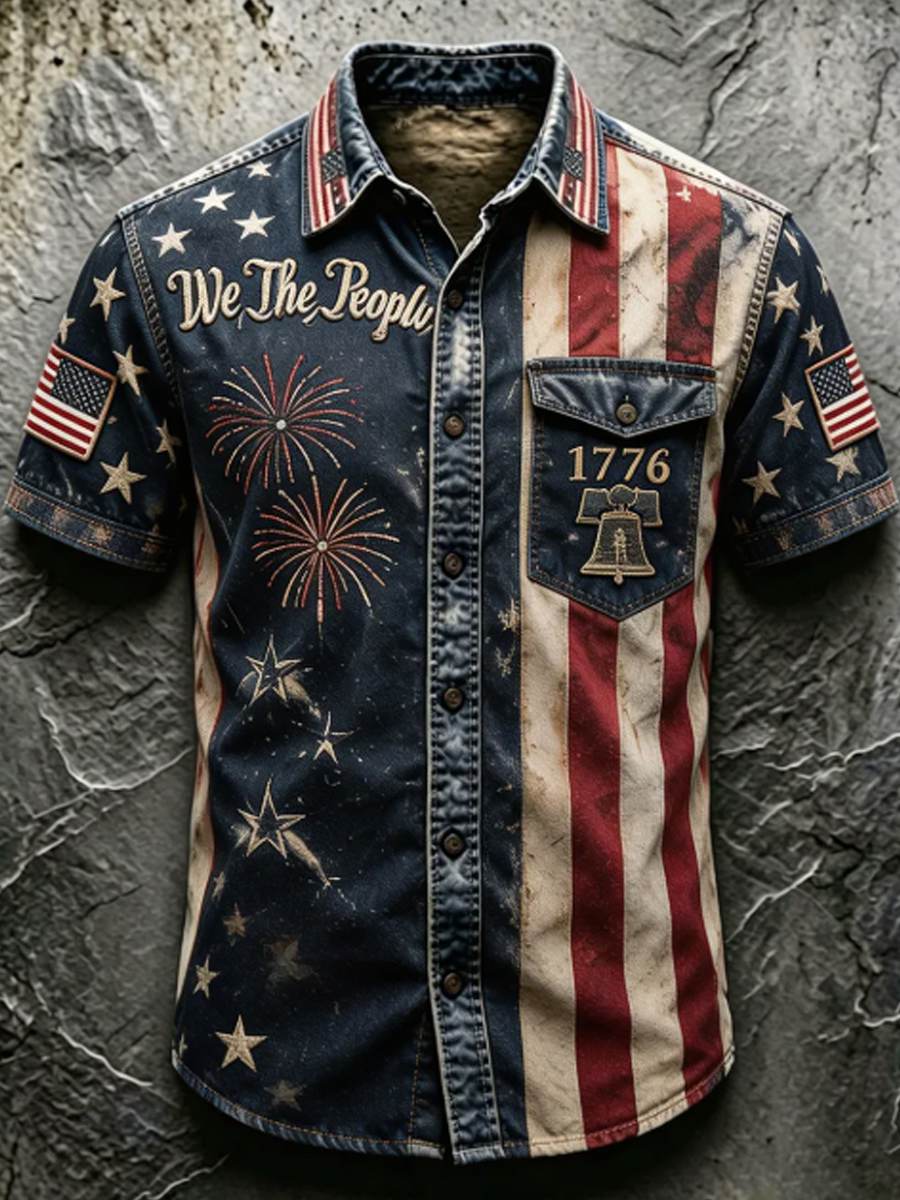 Men's 250Th Anniversary National Faith Print Shirt
