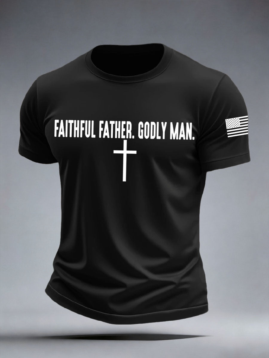Men's Faithful Father Godly Man T-Shirt