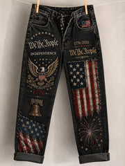 Women's Independence Day Printed Casual Pants