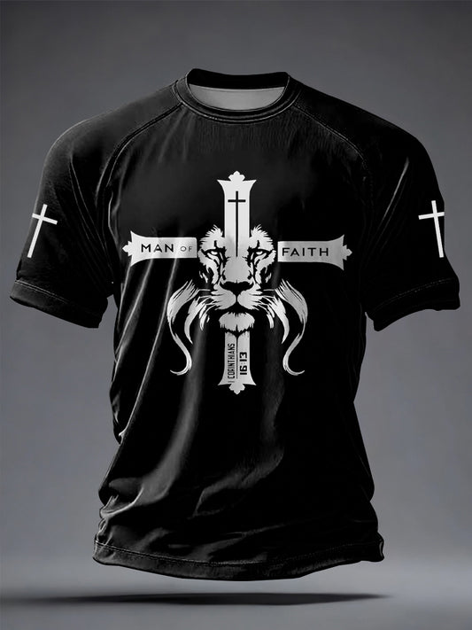 Men's Faith Printed Casual short sleeves t-shirt