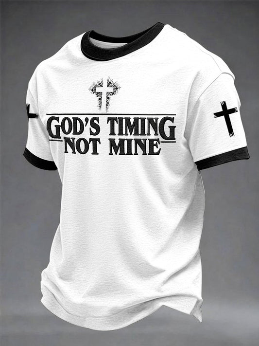Men's “God’s Timing Not Mine”  Casual Unisex T-Shirt