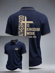 Men's Fatherhood Is Kingdom Work Polo Shirt