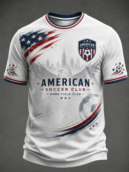 Men's USA Football Printed T-shirt