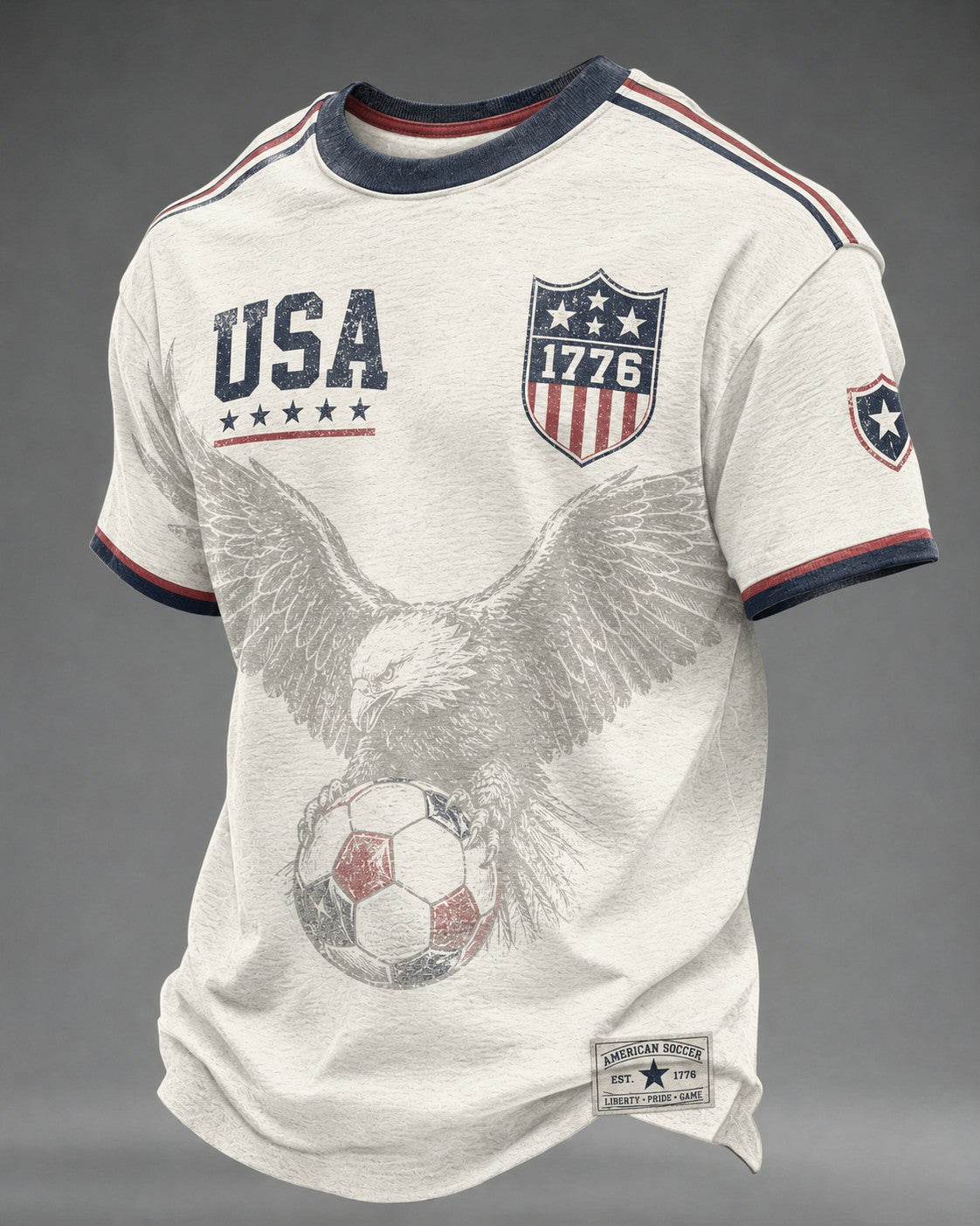 Men's USA Football Printed T-shirt