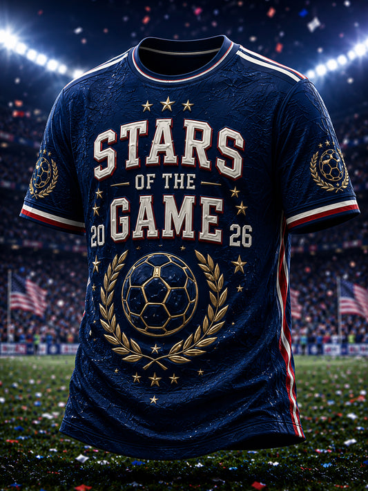 Men's Gift For Soccer Fans Print Casual Tee
