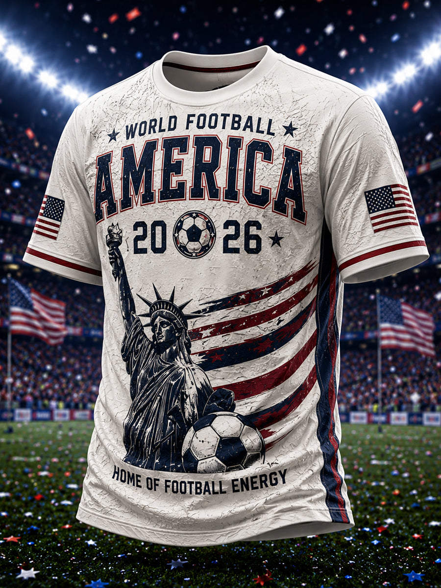 Men's Gift For Soccer Fans Print Casual Tee