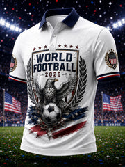 Men's Gift For Soccer Fans Print Casual Polo