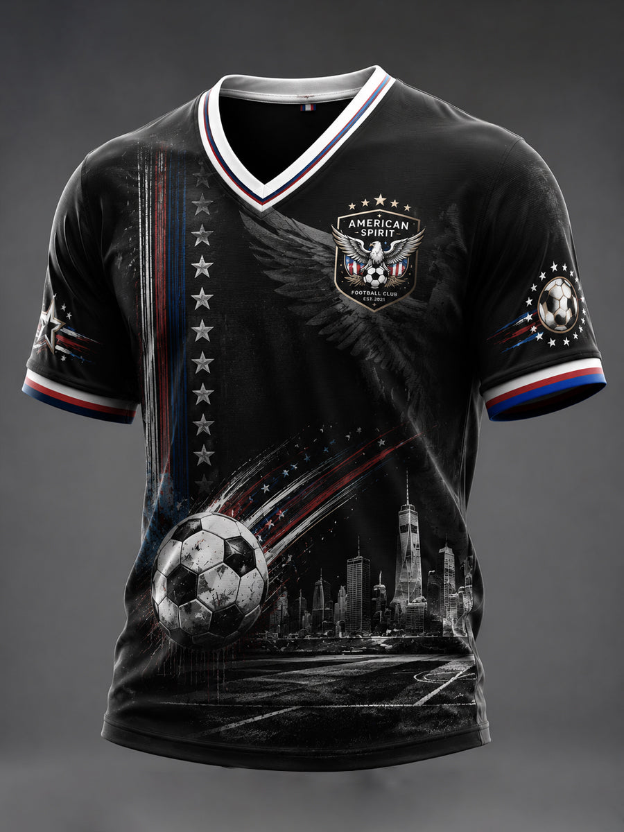 Men's USA Football V-neck T-shirt
