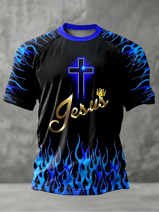 Men's Faith Print Casual T-Shirt