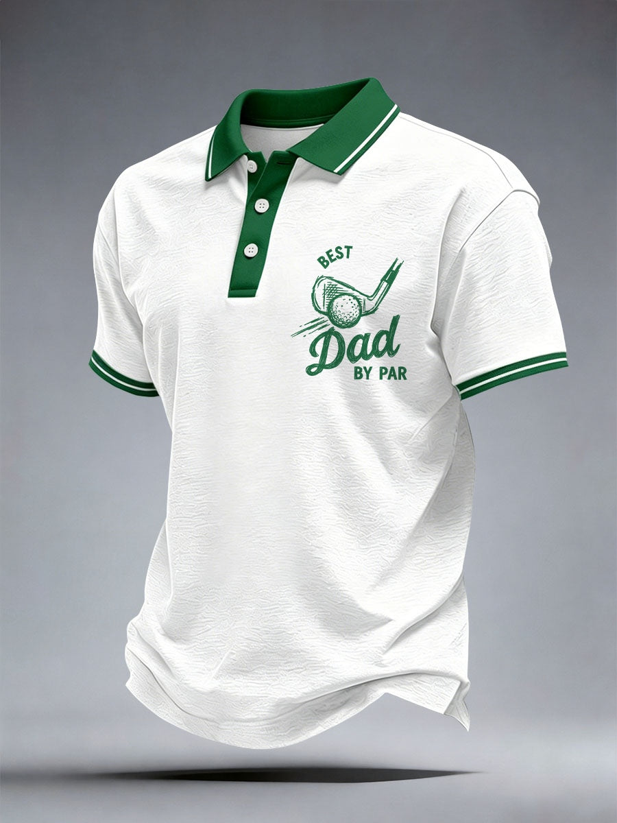 Men's Best Dad By Par Polo Shirt