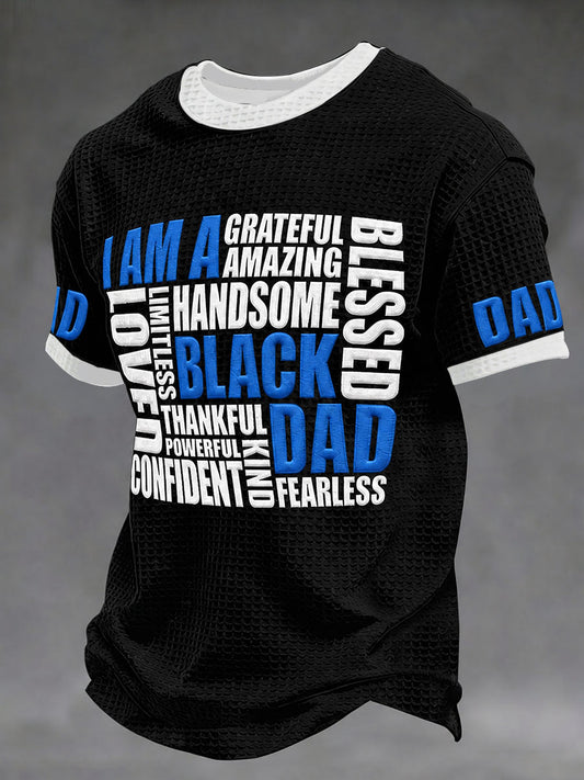 Men's “I Am A Black Dad” Father's Day Fun Casual T-shirt