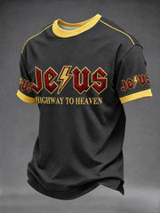 Men's Jesus Highway To Heaven Casual Unisex T-Shirt
