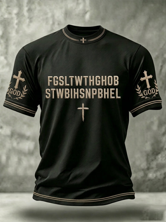 Men's Christian Bible Verse  For God So Loved The World Short Sleeve  T-shirt