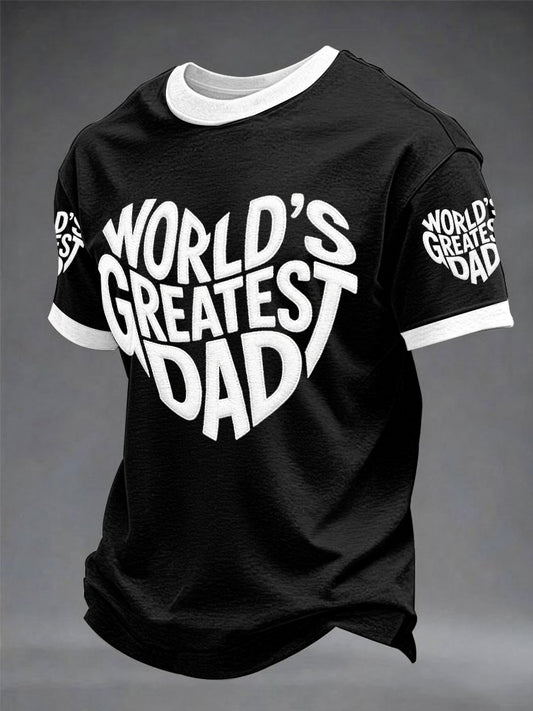 Men's"World’s Greatest Dad” Father's Day Fun Casual Unisex T-shirt