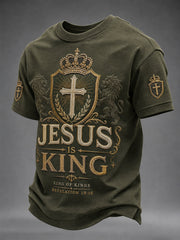 Men's Faith Over Fear Print Casual Tee