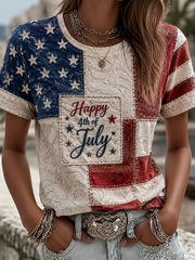 Women's independence Day short-sleeved T-shirt