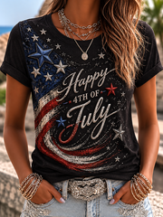 Women's independence Day short-sleeved T-shirt