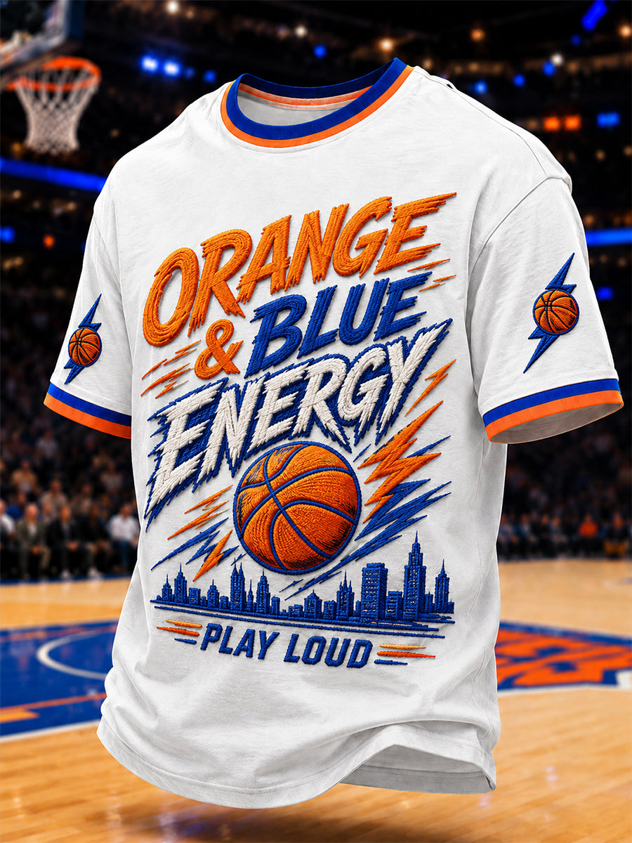 Men's GO NEW YORK GO! Gift For Basketball Fans Print Casual Tee