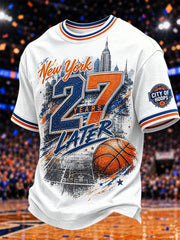 Men's Gift For Basketball Fans Print Casual Tee