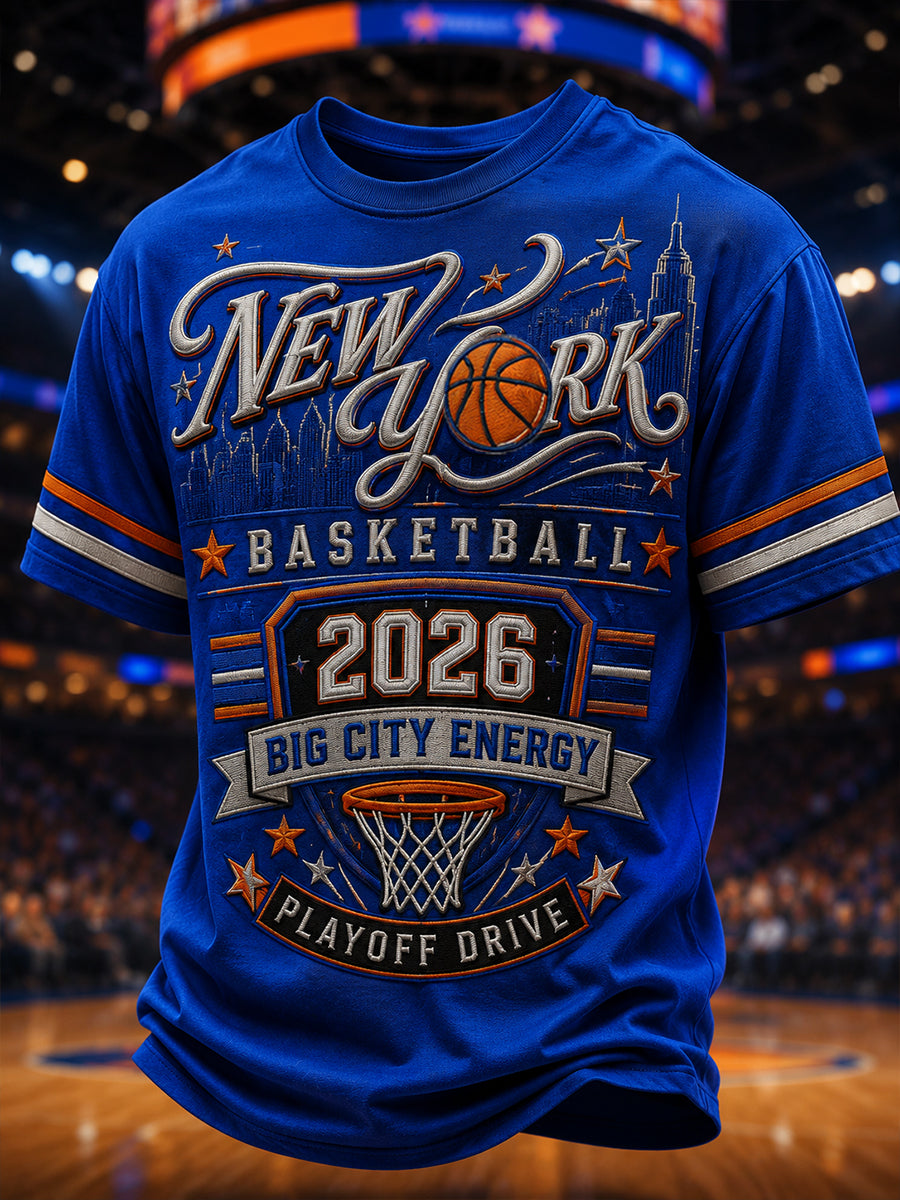 Men's Classic Basketball Fan Graphic T-shirt