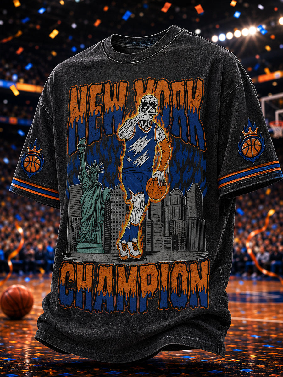 Men's Classic Basketball Fan Graphic Short Sleeve T-shirt