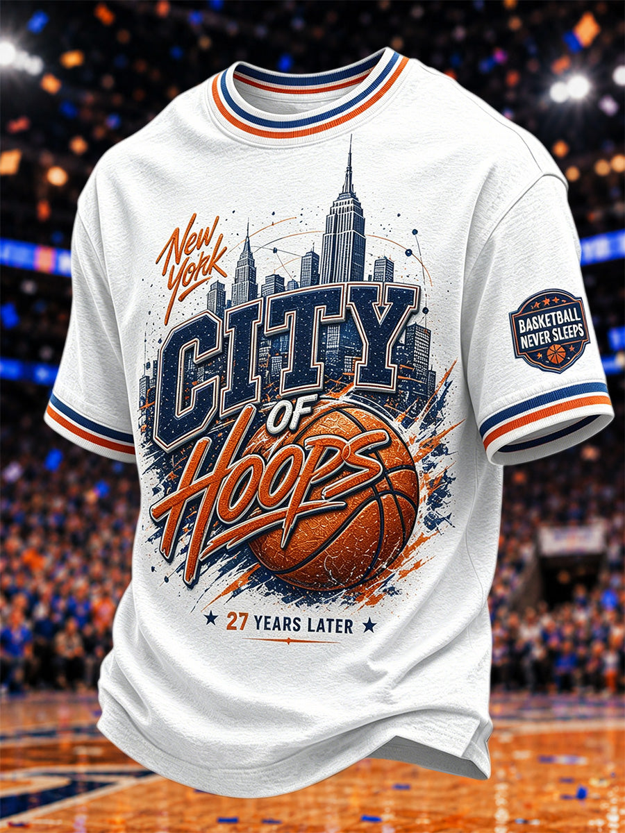 Men's Gift For Basketball Fans Print Casual Tee