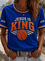 Women's Christian Jesus Is King Short Sleeve T-shirt