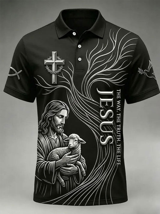 Men's The Way The Truth And The Life Printed Casual Top