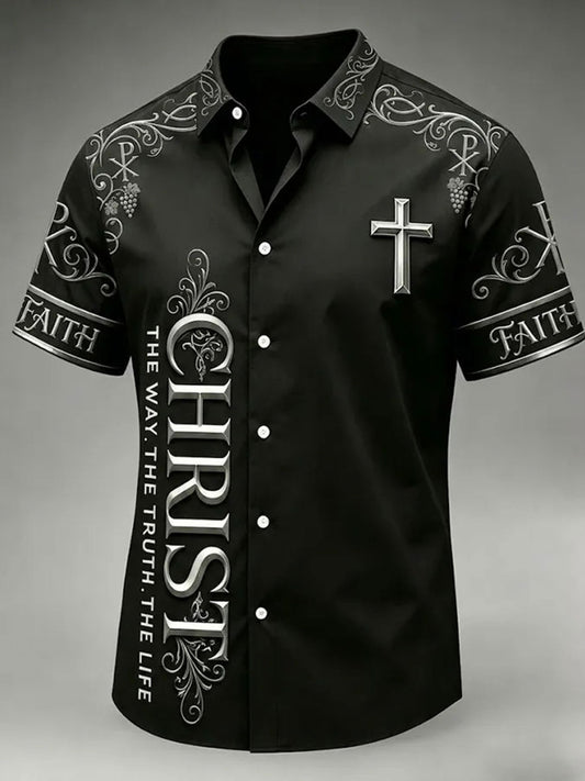 Men's The Way The Truth And The Life Printed Casual Shirt