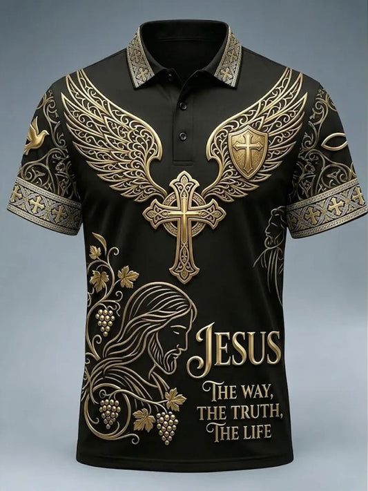 Men's The Way The Truth And The Life Printed Casual Top