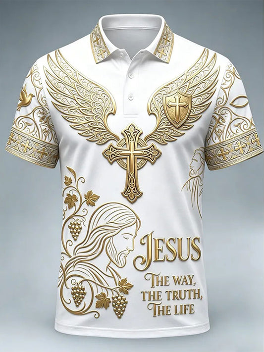 Men's The Way The Truth And The Life Printed Casual Top