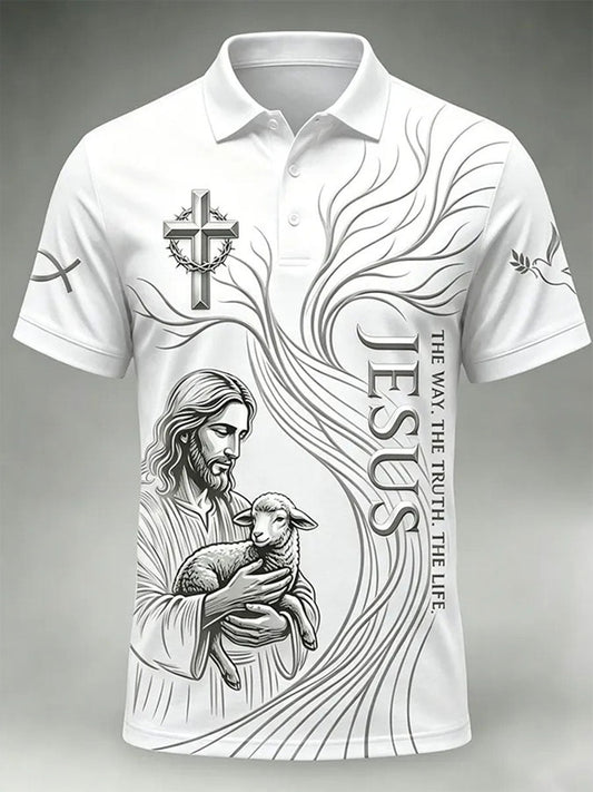 Men's The Way The Truth And The Life Printed Casual Top