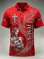 Men's The Way The Truth And The Life Printed Casual Top