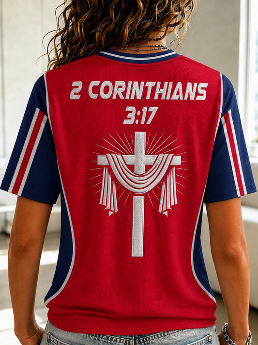 Women's Christian Freedom In Christ Short Sleeve T-shirt