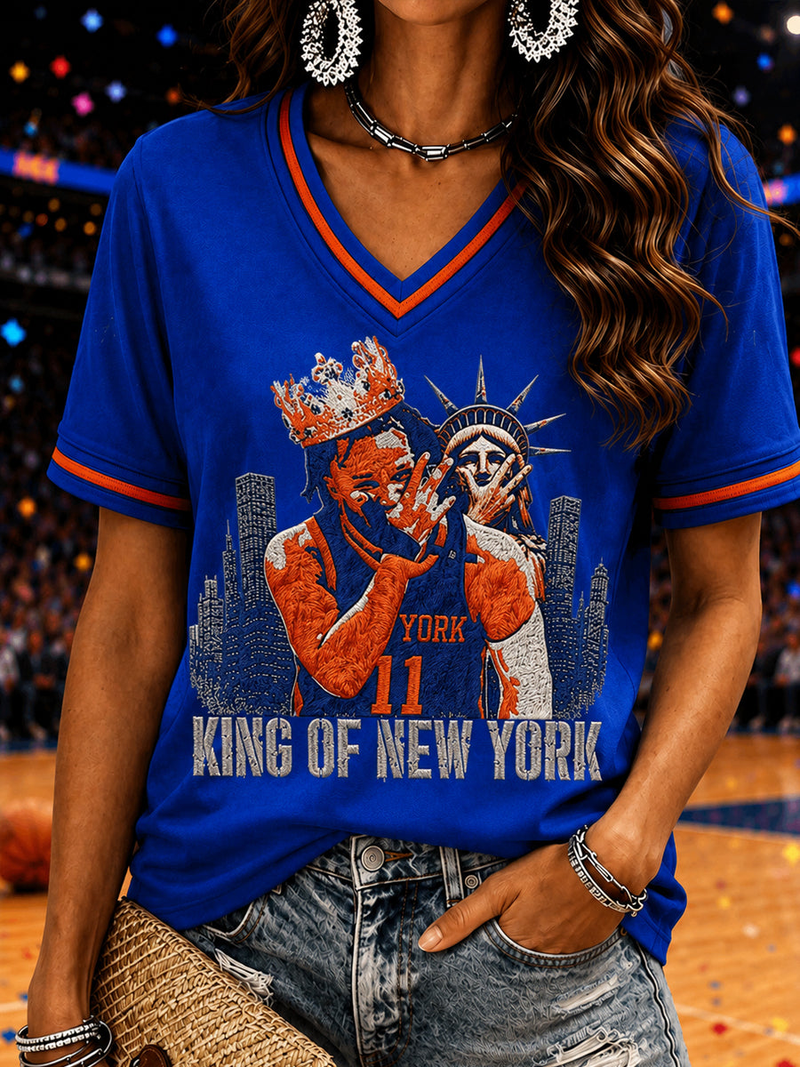 Women's Classic Basketball Fan Graphic Short Sleeve T-shirt