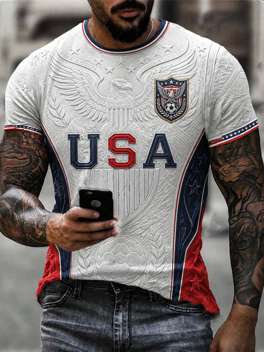 Men's USA Football Printed T-Shirt