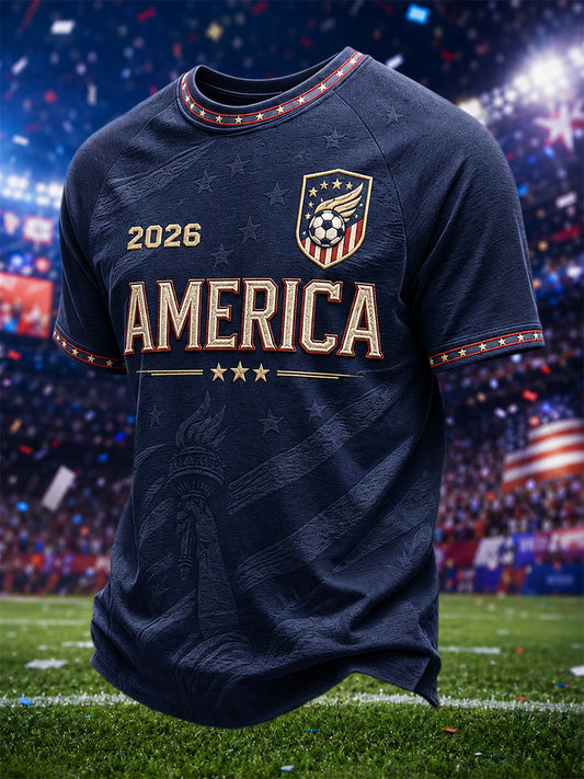 Men's Gift For Soccer Fans Print Casual Tee