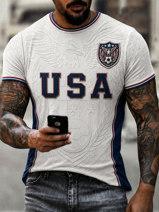 Men's USA Football Printed T-Shirt