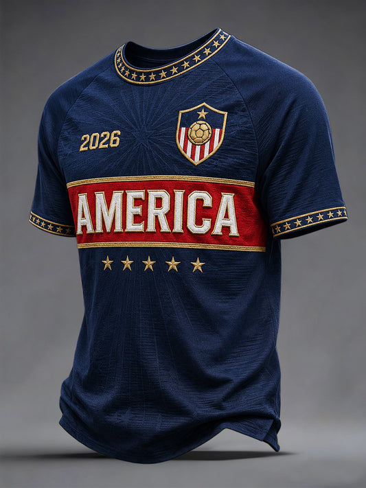 Men's Gift For Soccer Fans Print Casual Tee