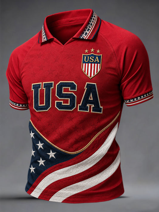 Men's Gift For Soccer Fans Print Casual Polo